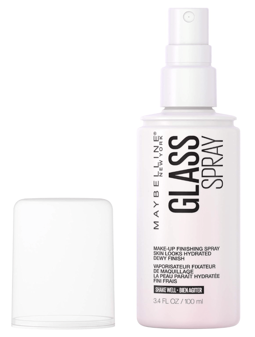 Maybelline New York Facestudio GlassSkin Makeup Finishing Hydrating Dewy Glossy Finish All Day Wear Use After Makeup Application or On Its Own, Glass Skin Spray, 3.4 Fl Oz